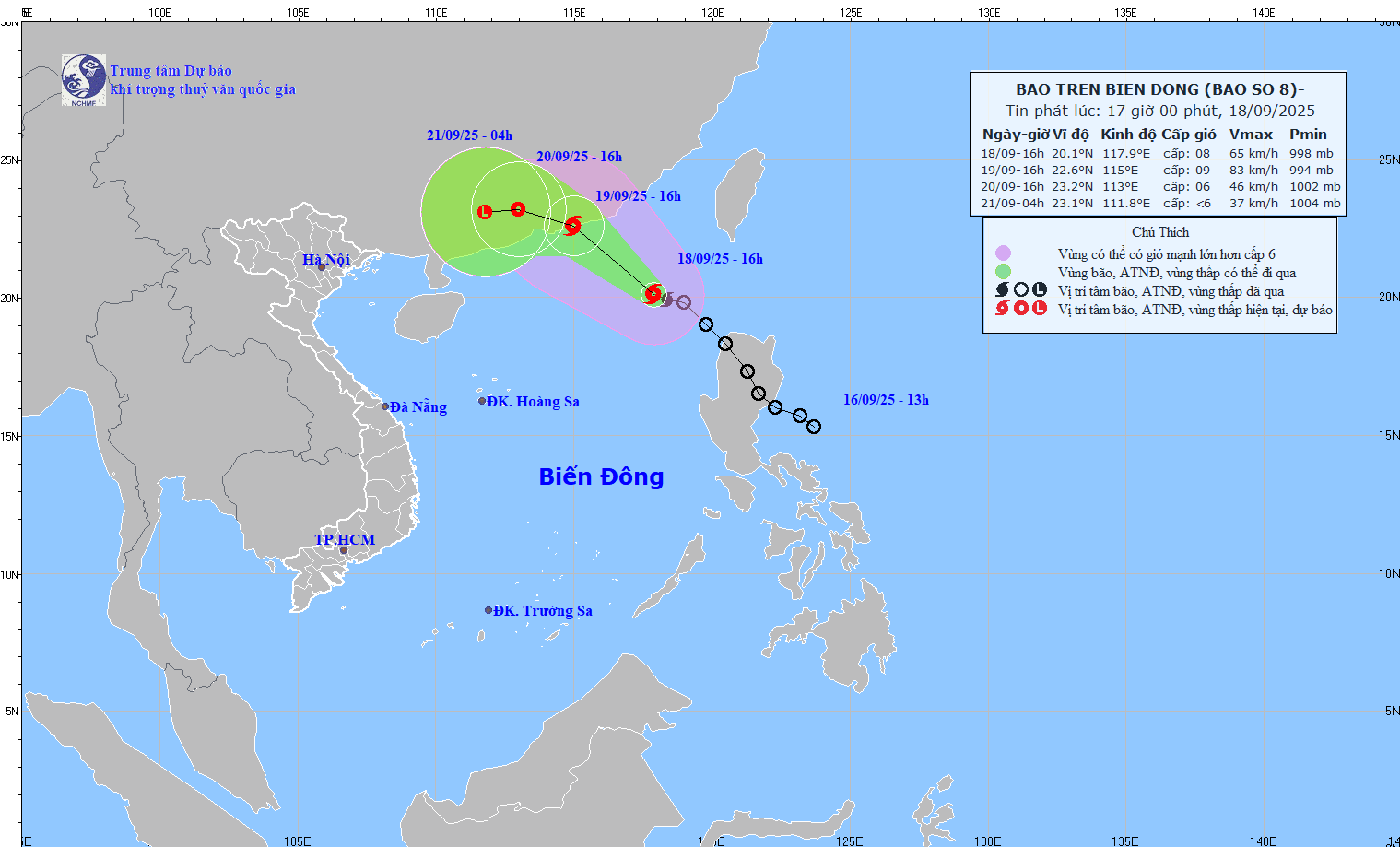 Bão số 8 đang hoạt động ở Biển Đông, dự báo đổ bộ vào Trung Quốc Bão số 8 đang hoạt động ở Biển Đông, dự báo đổ bộ vào Trung Quốc