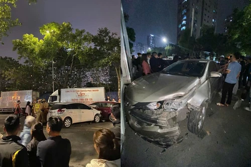 Tài xế ô tô gây tai nạn liên hoàn trên đường Nguyễn Chánh được xác định có "cồn"