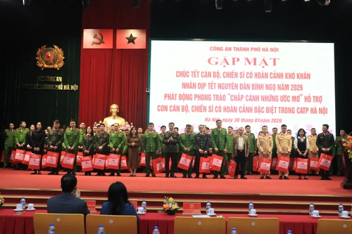 Công an Hà Nội lan tỏa nghĩa tình, chăm lo cán bộ chiến sĩ và gia đình trước thềm Xuân mới