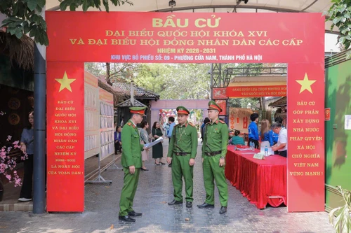 Công an phường Cửa Nam sẵn sàng cho ngày hội bầu cử toàn dân