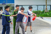 Diễn tập phương án chữa cháy, cứu nạn, cứu hộ tại Trường Tiểu học, Trung học cơ sở và Trung học phổ thông Dewey Ocean Park