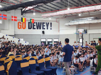 Diễn tập phương án chữa cháy, cứu nạn, cứu hộ tại Trường Tiểu học, Trung học cơ sở và Trung học phổ thông Dewey Ocean Park