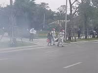 Tiếp cận tòa nhà bằng xe chuyên dụng, cứu người trong tình huống cháy giả định ở căn hộ Vinhomes Symphony