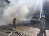 Khói bao trùm cây xăng trong tình huống giả định cháy, nổ