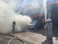 Khói bao trùm cây xăng trong tình huống giả định cháy, nổ