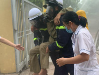 Kiểm tra công tác sẵn sàng ứng phó hỏa hoạn qua diễn tập phòng cháy