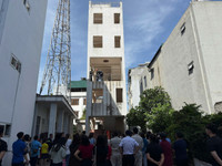 Hàng trăm học sinh trải nghiệm, thực hành chữa cháy và cứu nạn, cứu hộ 