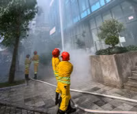 Kiểm tra khả năng phối hợp cứu nạn, chữa cháy tại tòa nhà cao tầng