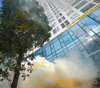 Kiểm tra khả năng phối hợp cứu nạn, chữa cháy tại tòa nhà cao tầng