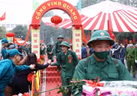  Lãnh đạo Bộ Công an dự lễ giao nhận quân tại quận Hai Bà Trưng 