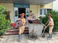 Công an các huyện ngoại thành huy động lực lượng 