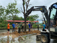 Công an các huyện ngoại thành huy động lực lượng 