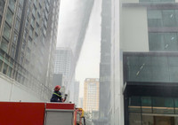 Phối hợp xử lý nhanh tình huống giả định cháy nguy hiểm tại tòa nhà IDMC