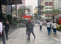 Phối hợp xử lý nhanh tình huống giả định cháy nguy hiểm tại tòa nhà IDMC