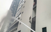 Phối hợp xử lý nhanh tình huống giả định cháy nguy hiểm tại tòa nhà IDMC