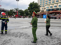 Công an phường Tây Hồ đảm bảo ANTT trước giờ sơ duyệt sự kiện A80