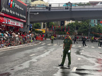 Công an phường Tây Hồ đảm bảo ANTT trước giờ sơ duyệt sự kiện A80