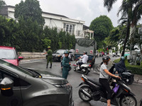 Công an phường Tây Hồ đảm bảo ANTT trước giờ sơ duyệt sự kiện A80