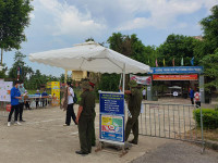 Lực lượng Công an đảm bảo ANTT, kiểm soát chặt dịch Covid-19 tại điểm thi