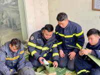  Hình ảnh sẵn sàng đón xuân của lính cứu hoả Công an quận Long Biên