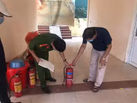 Những hình ảnh đảm bảo công tác an toàn phòng cháy cận kề ngày bầu cử