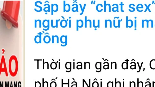 Sau “chat sex”, người phụ nữ 22 lần chuyển tiền cho “đối tác”