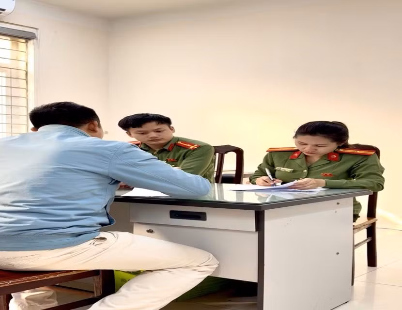 Cơ quan Công an làm việc với trường hợp vi phạm