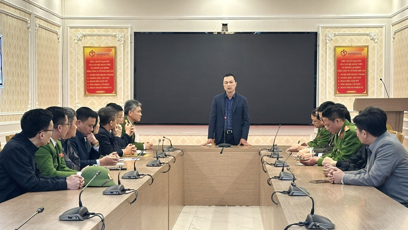 Giám đốc Công an tỉnh họp chỉ đạo án ngay tại Bệnh viên Đa khoa quốc tế Hợp Lực