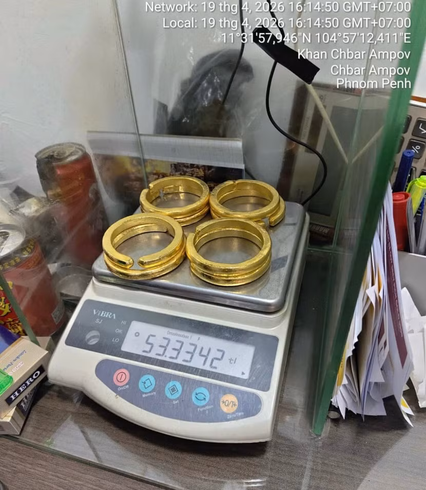 Tang vật là vàng công an thu giữ