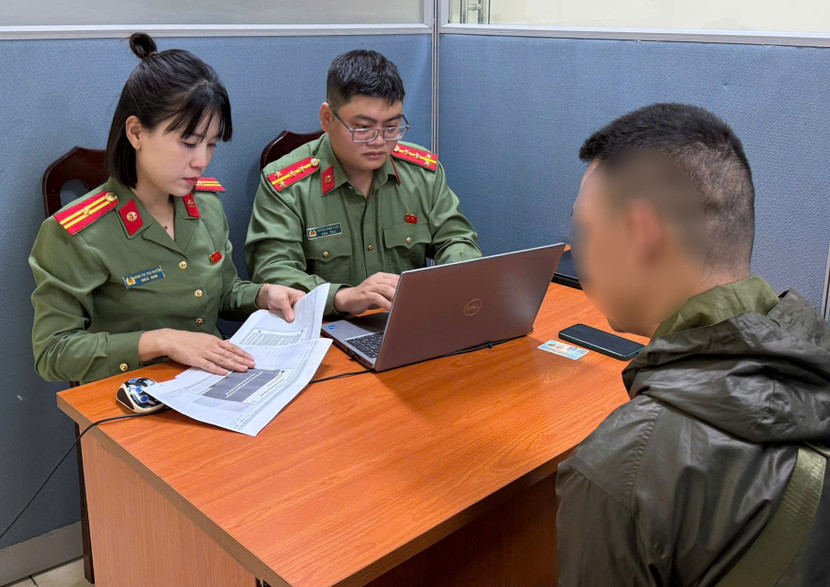 Cơ quan Công an làm việc với trường hợp vi phạm