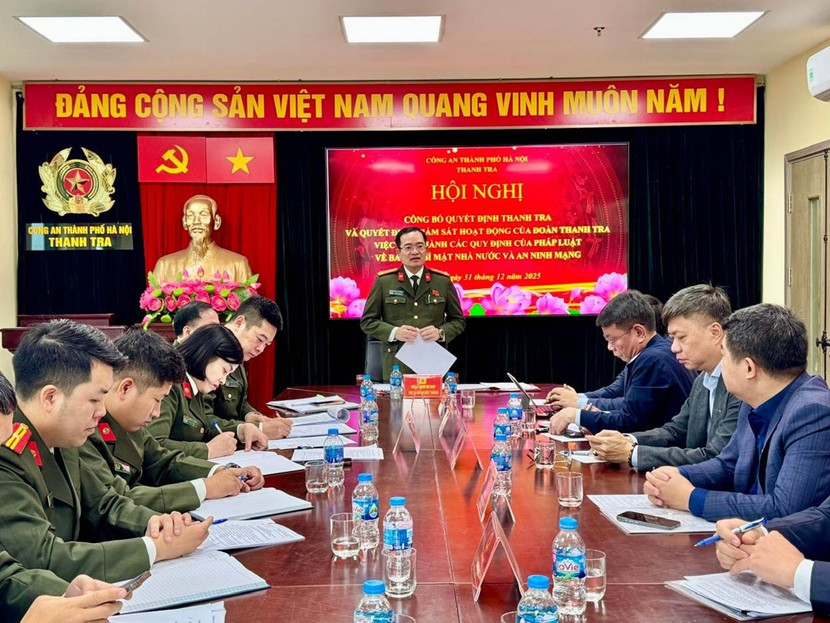 Công bố Quyết định thanh tra việc chấp hành pháp luật về bảo vệ bí mật Nhà nước và an ninh mạng trên địa bàn thành phố Hà Nội ảnh 4