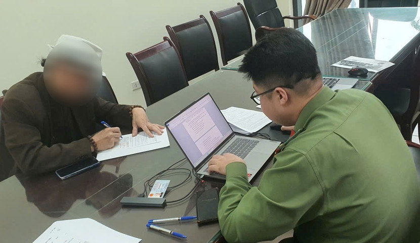 Cơ quan Công an làm việc với trường hợp vi phạm