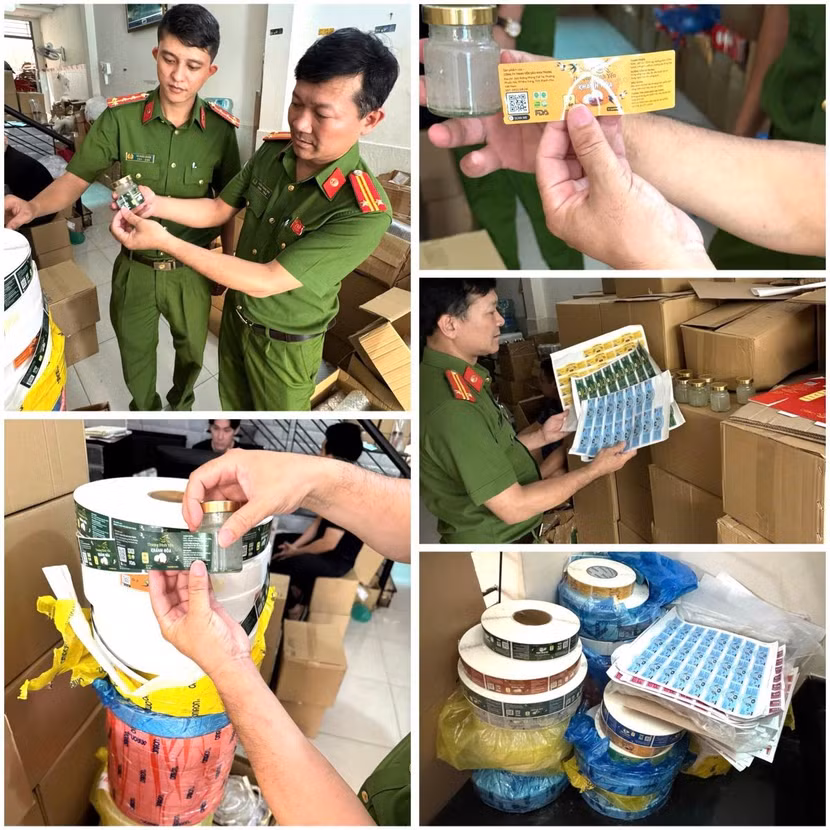 Đối tượng tự thiết kế, in ấn bao bì, tem nhãn và bán ra thị trường với giá cao gấp nhiều lần.