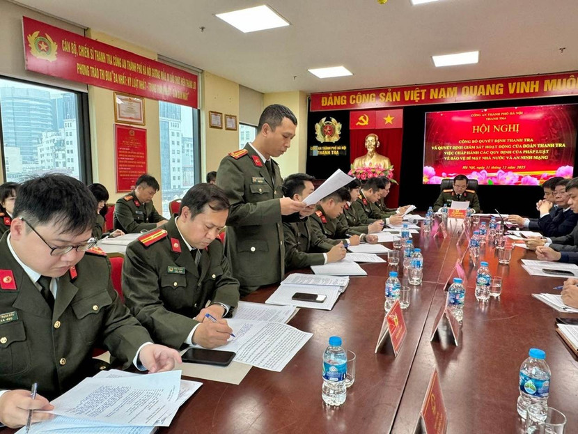 Công bố Quyết định thanh tra việc chấp hành pháp luật về bảo vệ bí mật Nhà nước và an ninh mạng trên địa bàn thành phố Hà Nội ảnh 3