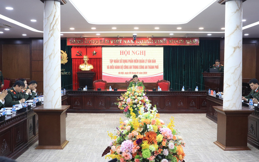 Thiếu tướng Dương Đức hải - Phó Giám đốc CATP chủ trì hội nghị