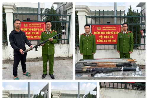Công an phường Dương Nội quyết liệt đấu tranh với tội phạm về vũ khí, vật liệu nổ và pháo