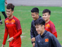 Hình ảnh U23 Việt Nam trước trận đại chiến với Thái Lan