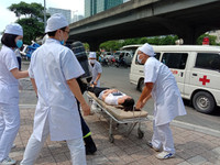 Hàng trăm nhân viên, cư dân tham gia diễn tập vụ cháy giả định