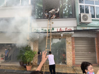 Xử lý tình huống giả định cháy, do đối tượng xấu dùng xăng đốt