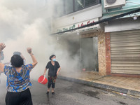 Xử lý tình huống giả định cháy, do đối tượng xấu dùng xăng đốt