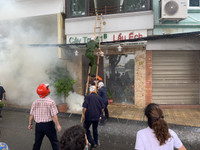 Xử lý tình huống giả định cháy, do đối tượng xấu dùng xăng đốt