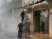 Xử lý tình huống giả định cháy, do đối tượng xấu dùng xăng đốt