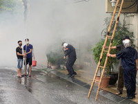 Xử lý tình huống giả định cháy, do đối tượng xấu dùng xăng đốt