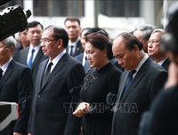 [ẢNH] Lễ truy điệu nguyên Chủ tịch nước, Đại tướng Lê Đức Anh tại Nhà tang lễ Quốc gia