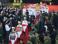 [ẢNH] Lễ truy điệu nguyên Chủ tịch nước, Đại tướng Lê Đức Anh tại Nhà tang lễ Quốc gia