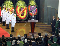 [ẢNH] Lễ truy điệu nguyên Chủ tịch nước, Đại tướng Lê Đức Anh tại Nhà tang lễ Quốc gia