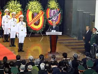 [ẢNH] Lễ truy điệu nguyên Chủ tịch nước, Đại tướng Lê Đức Anh tại Nhà tang lễ Quốc gia