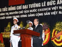 [ẢNH] Lễ truy điệu nguyên Chủ tịch nước, Đại tướng Lê Đức Anh tại Nhà tang lễ Quốc gia