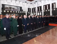 [ẢNH] Lễ truy điệu nguyên Chủ tịch nước, Đại tướng Lê Đức Anh tại Nhà tang lễ Quốc gia