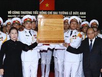 [ẢNH] Lễ truy điệu nguyên Chủ tịch nước, Đại tướng Lê Đức Anh tại Nhà tang lễ Quốc gia